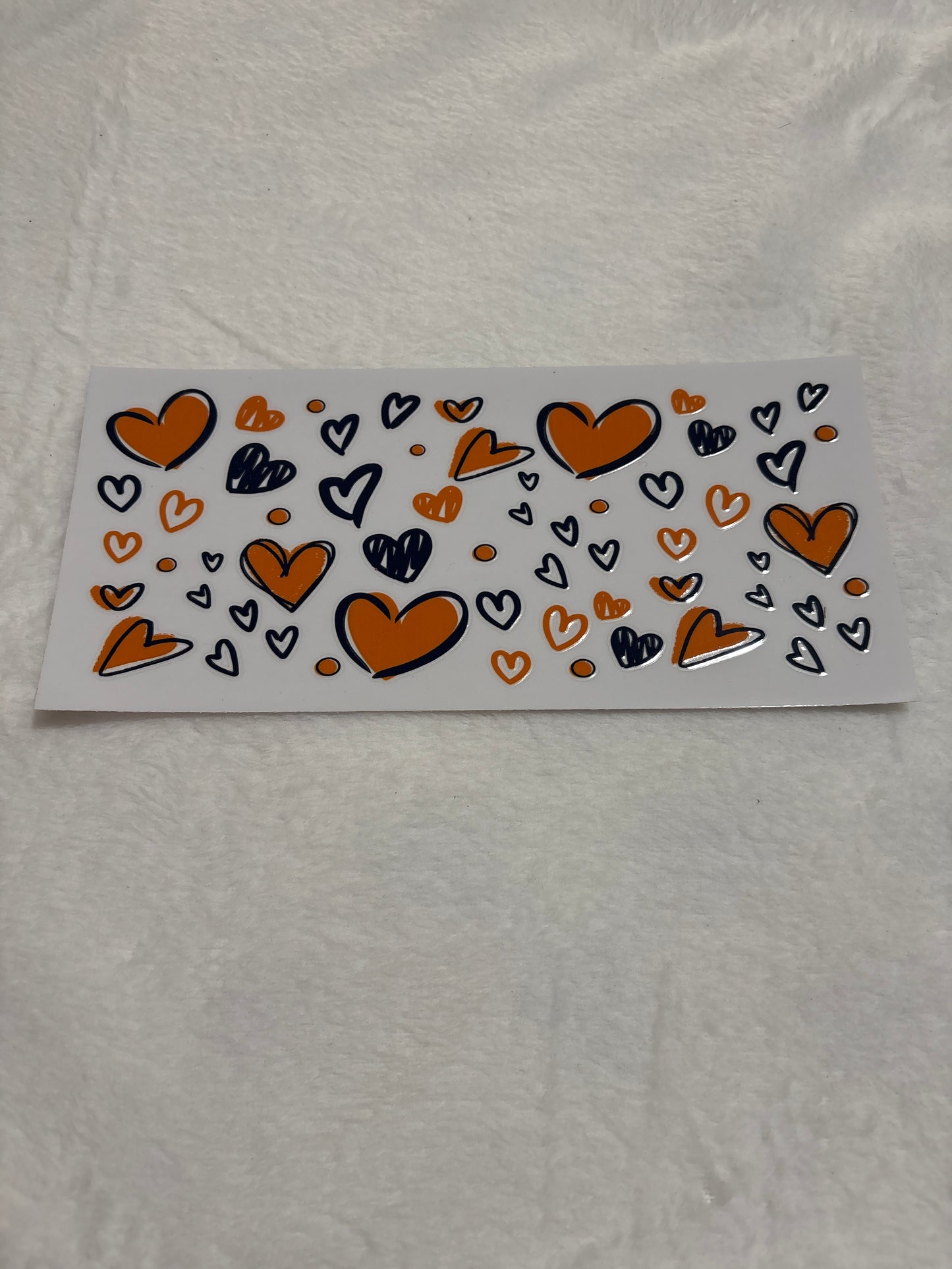Orange Hearts w Navy