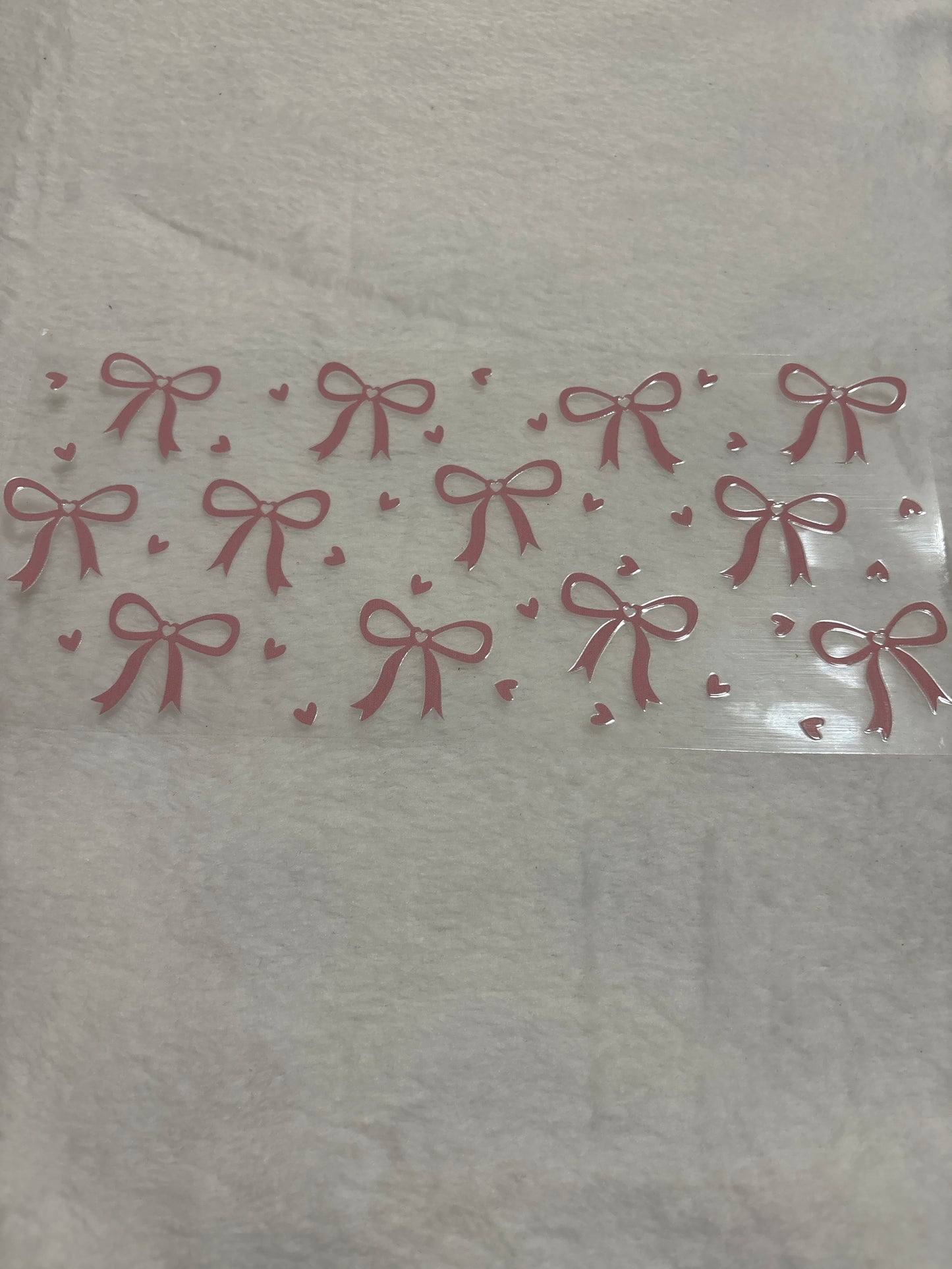 Pink Bows w Tiny Hearts