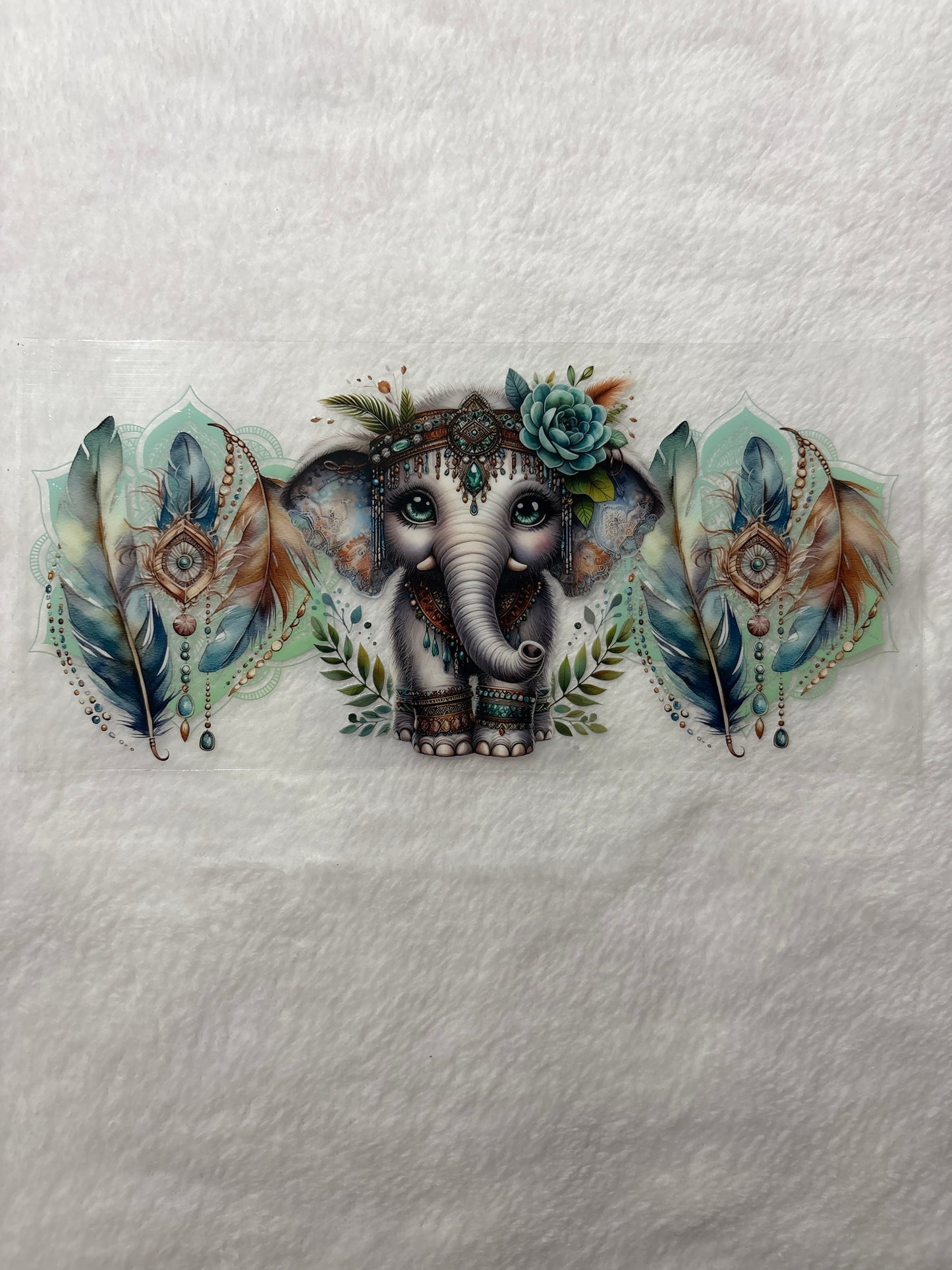 Elephant W/ Feathers