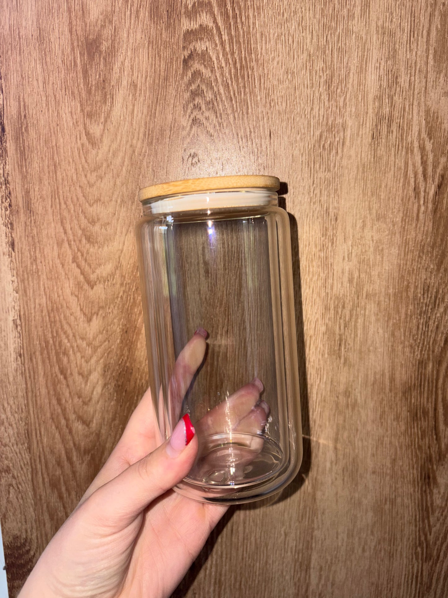 16 oz GLASS snowglobe.