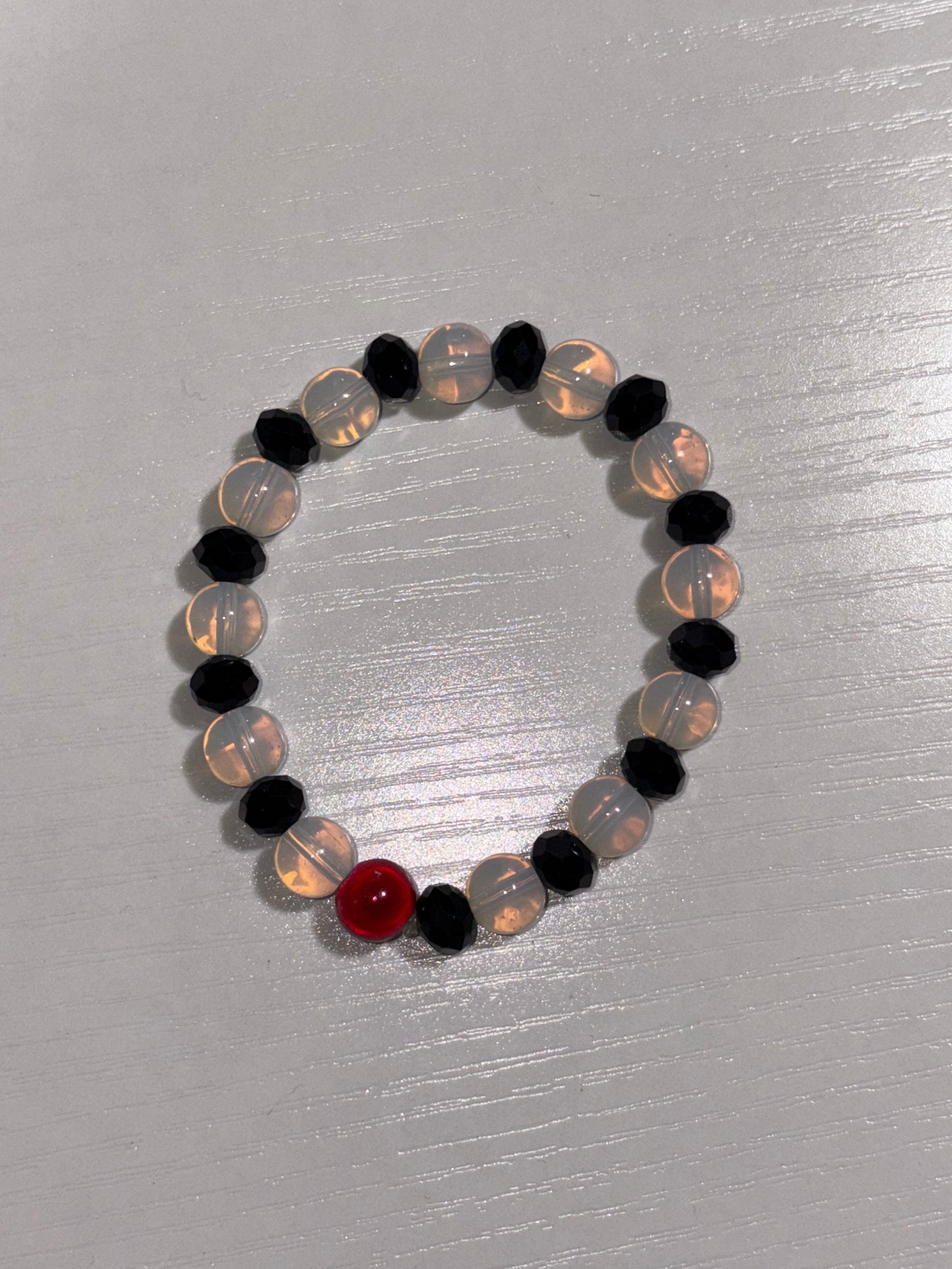 Clear Black & Red