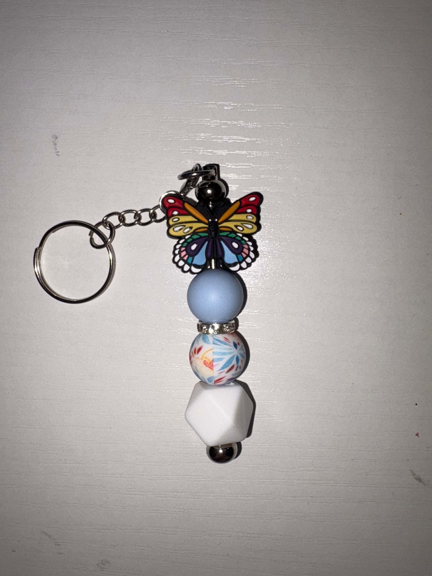 Rainbow Butterfly Keychain