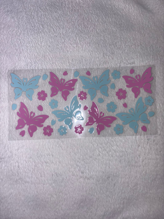 Pink/Blue Butterflies
