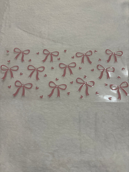 Pink Bows w Tiny Hearts
