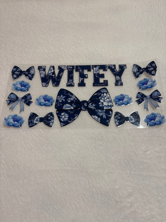 Wifey Blue Bows
