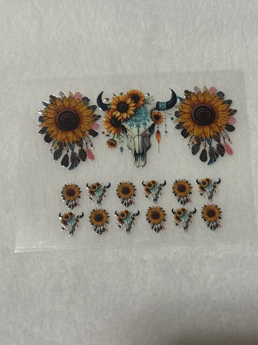 MINI-Skull & Sunflowers
