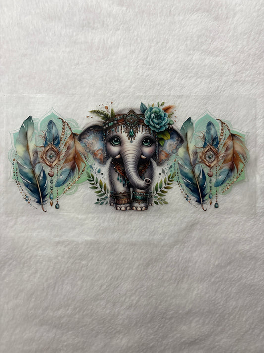 Elephant W/ Feathers