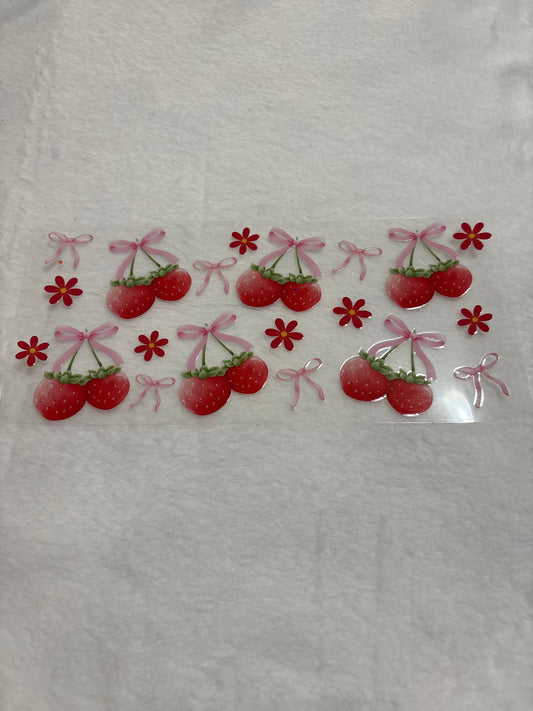 Strawberries w Pink Bows