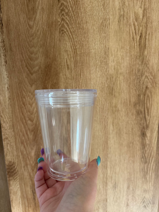 12oz Acrylic Snowglobe Cup