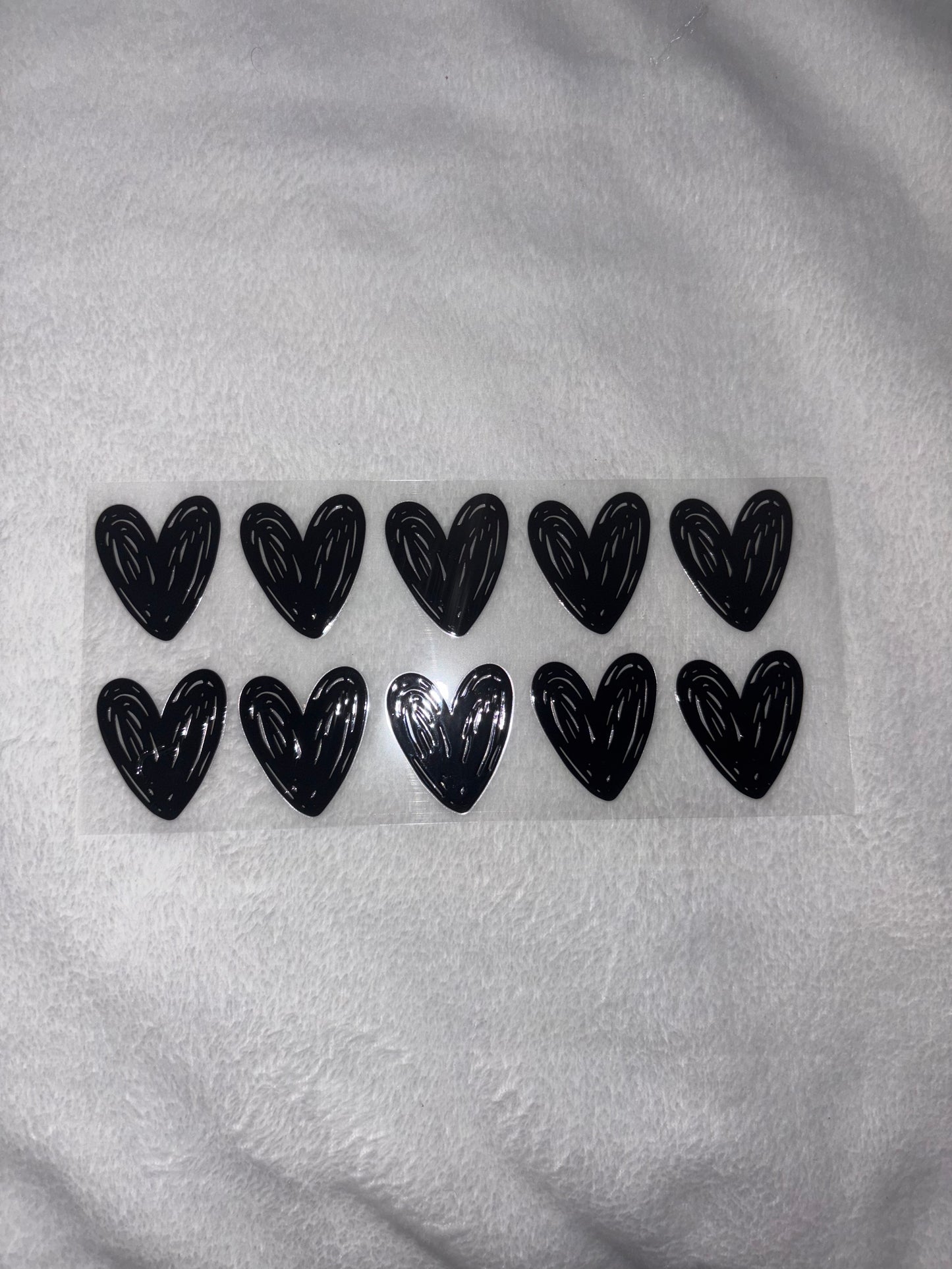 Black Colored Hearts