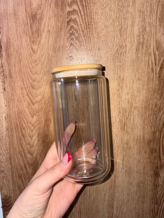 16 oz GLASS snowglobe.