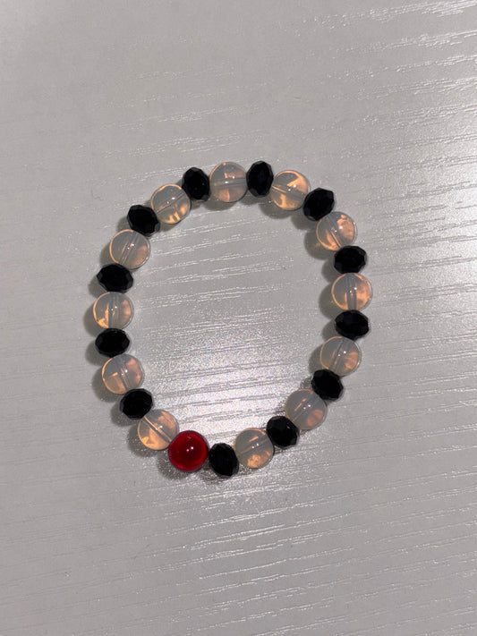Clear Black & Red