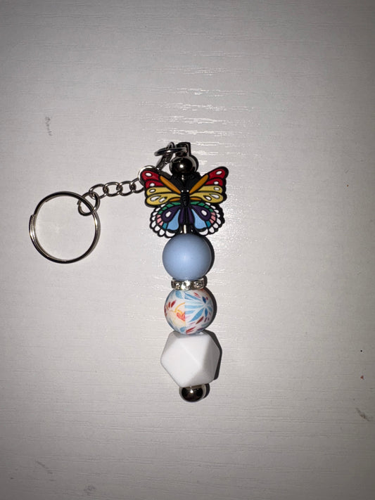 Rainbow Butterfly Keychain