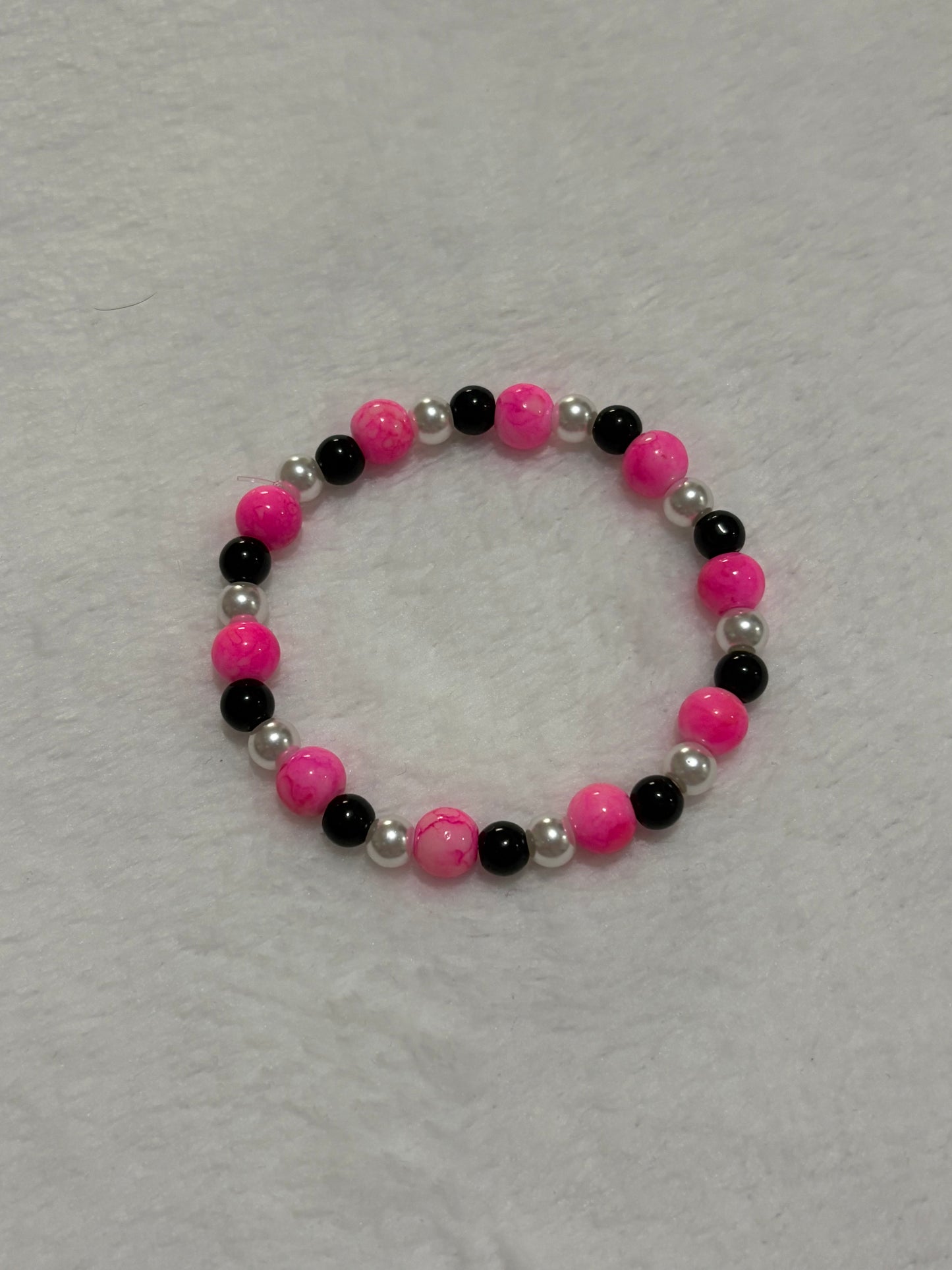 Pink Marbled, Pearl & Black